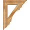 Ekena Millwork Olympic Traditional Rough Sawn Bracket w/ Offset Brace, Western Red Cedar, 8"W x 32"D x 40"H BKT0806X32X40OLY01RWR - alternate 2